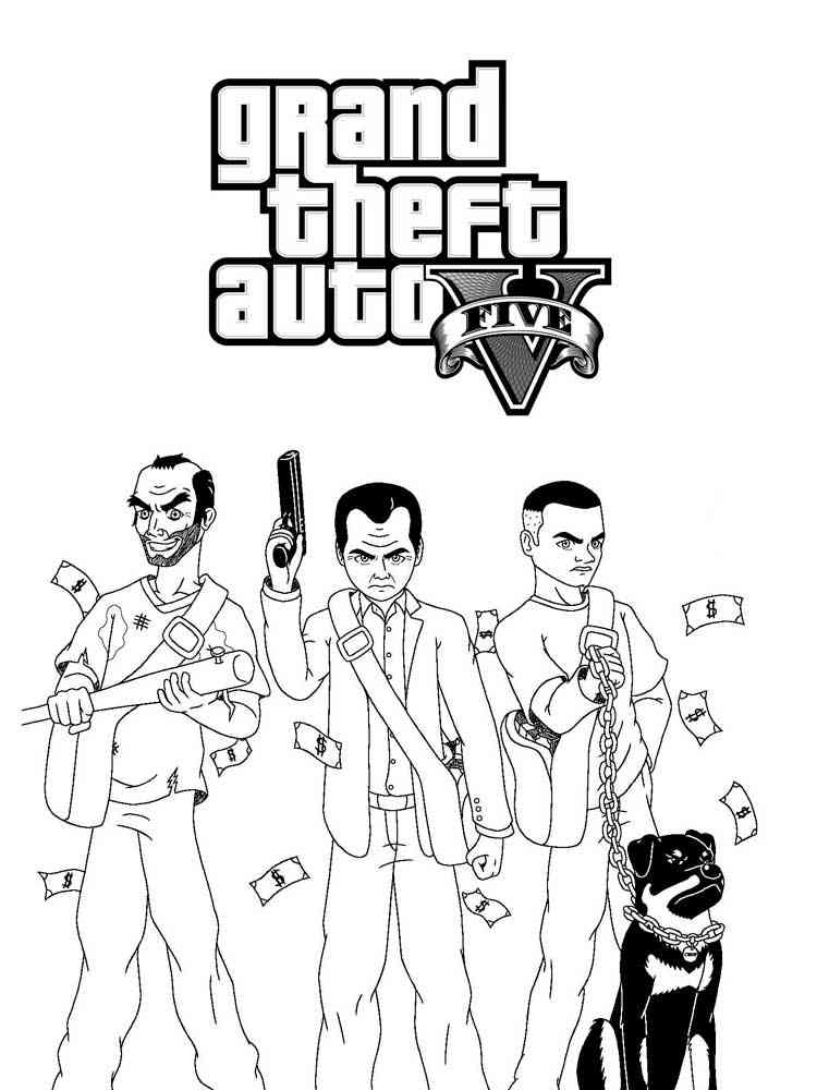 Grand Theft Auto Ausmalbilder Kostenlose Malvorlagen