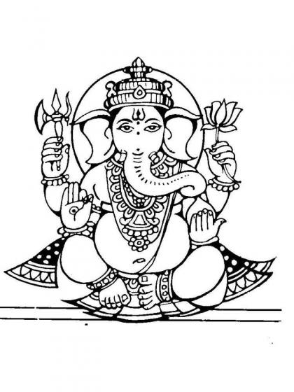 Ganesha Ausmalbilder Kostenlose Malvorlagen