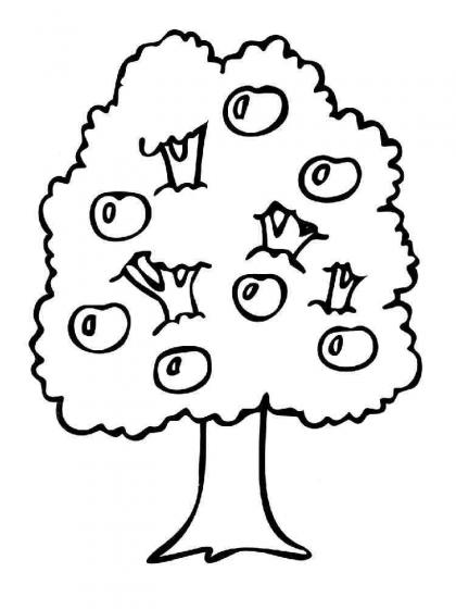 Ausmalbilder Apfelbaum - Malvorlagen Kostenlos zum Ausdrucken