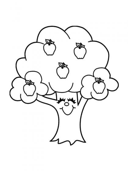 Ausmalbilder Apfelbaum - Malvorlagen Kostenlos zum Ausdrucken
