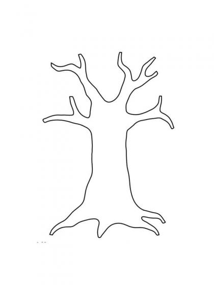 Ausmalbilder Baum ohne Blätter - Malvorlagen Kostenlos zum Ausdrucken