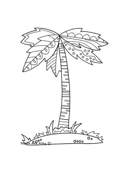 Ausmalbilder Palmen - Malvorlagen Kostenlos zum Ausdrucken