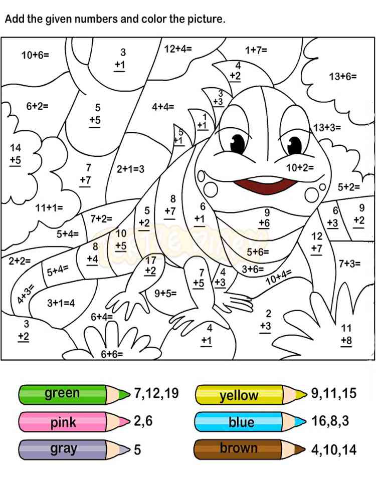 Free Printable Maths Colouring Worksheets