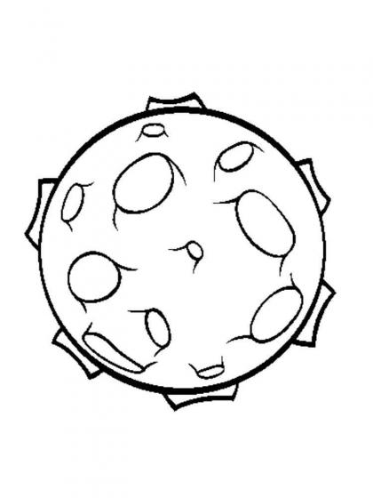 Mond Ausmalbilder - Kostenlose Malvorlagen