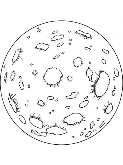 Mond Ausmalbilder - Kostenlose Malvorlagen