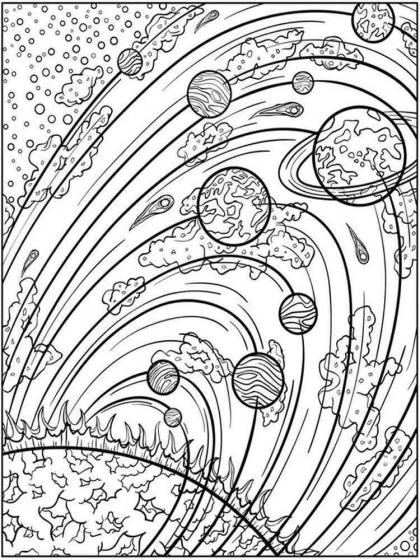 Ausmalbilder Sonnensystem: Entdecke die Wunder des Weltraums!