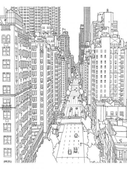 ausmalbilder städte