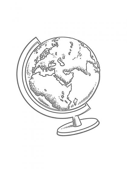 ausmalbilder weltkugel