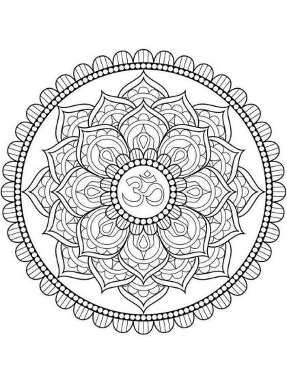 Ausmalbilder Chakra Mandala - Kostenlose Malvorlagen