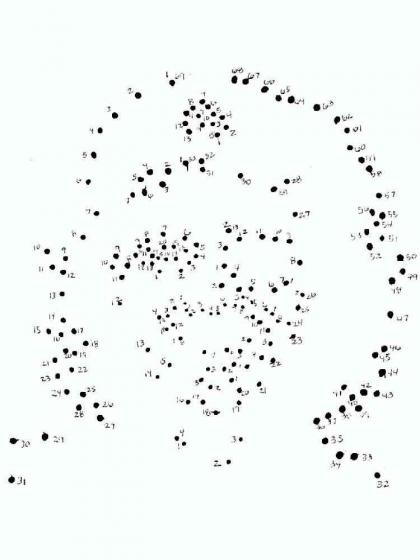 Ausmalbilder Die Punkte verbinden für Erwachsene - Kostenlose Malvorlagen