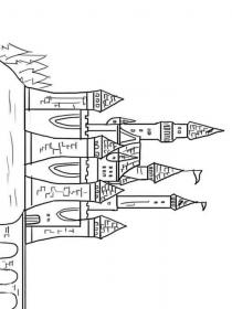 Ausmalbilder Burgen - Kostenloses Drucken