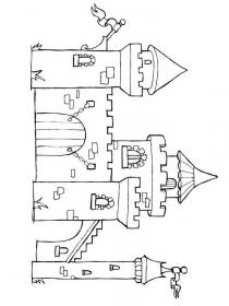 Ausmalbilder Burgen - Kostenloses Drucken