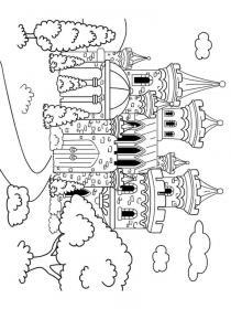 Ausmalbilder Burgen - Kostenloses Drucken