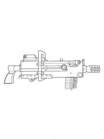 Ausmalbilder Maschinengewehr - Kostenloses Drucken