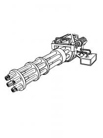 Ausmalbilder Maschinengewehr - Kostenloses Drucken