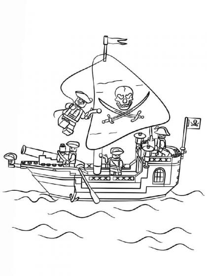 Piratenschiff Ausmalbilder - Kostenlose Malvorlagen