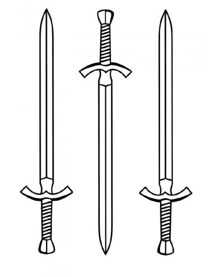 Schwert Ausmalbilder Kostenlose Malvorlagen