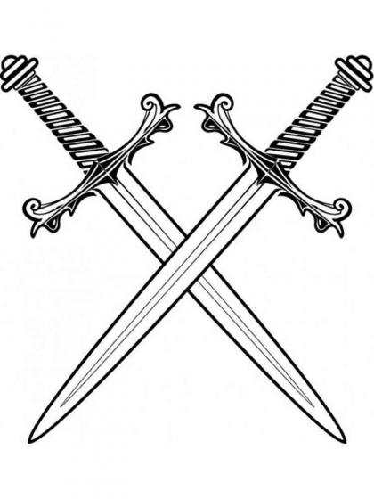 Schwert Ausmalbilder - Kostenlose Malvorlagen