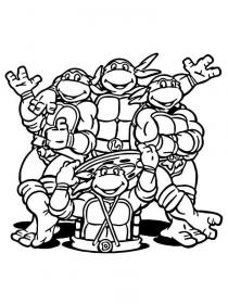 Ausmalbilder Teenage Mutant Ninja Turtles - Kostenloses Drucken