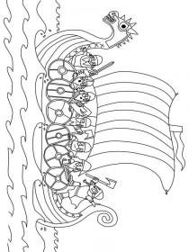 Ausmalbilder Wikinger - Kostenloses Drucken