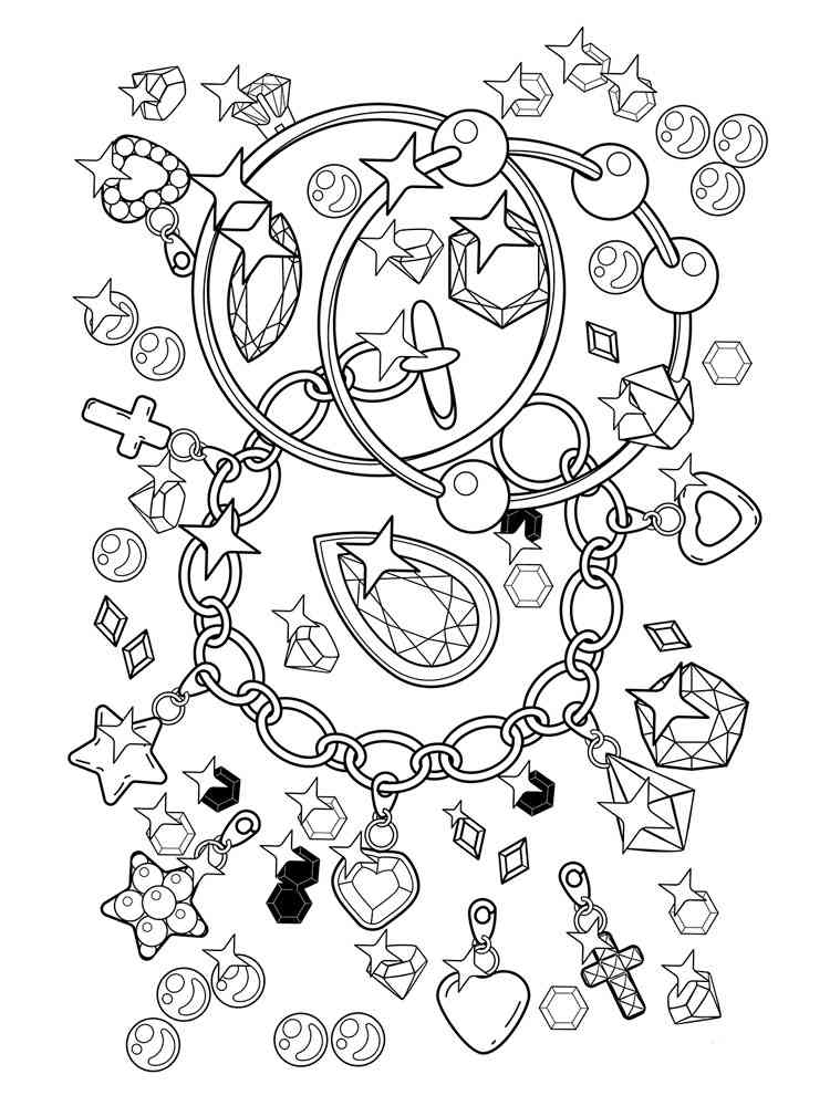Edelsteine Ausmalbilder - Kostenlose Malvorlagen
