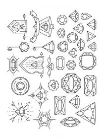 Edelsteine Ausmalbilder - Kostenlose Malvorlagen