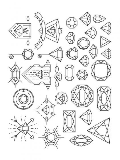 Funkelnde Ausmalbilder: Edelsteine zum Leben erwecken – Kostenlose Vorlagen für Groß und Klein!