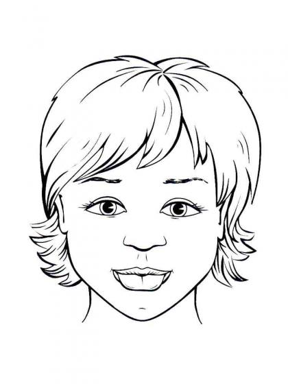 Gesicht Ausmalbilder - Kostenlose Malvorlagen