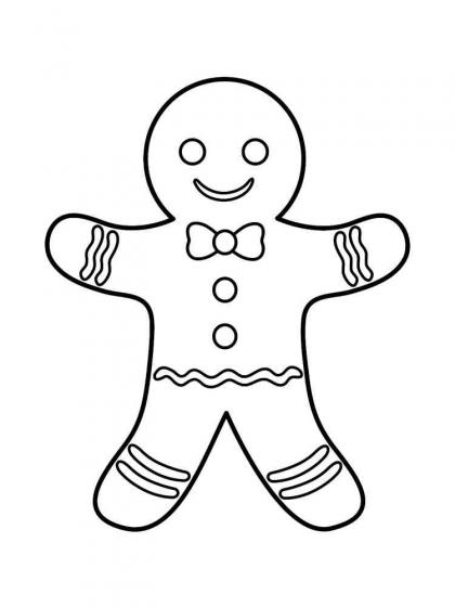 Lebkuchenmann Ausmalbilder - Kostenlose Malvorlagen