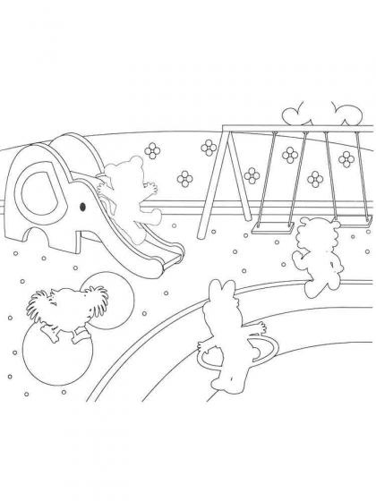 Spielplatz Ausmalbilder - Kostenlose Malvorlagen