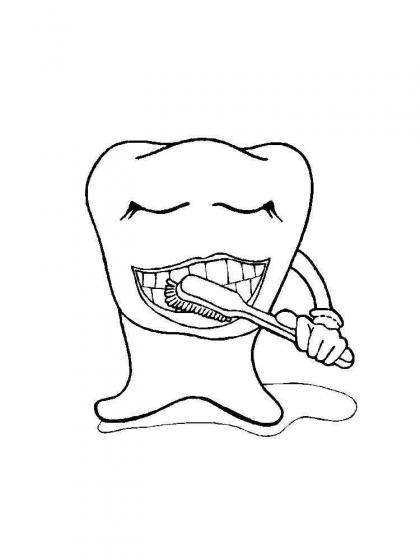 Zahn Ausmalbilder - Kostenlose Malvorlagen