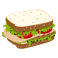 Sandwich Ausmalbilder