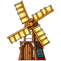 Windmühle  Ausmalbilder