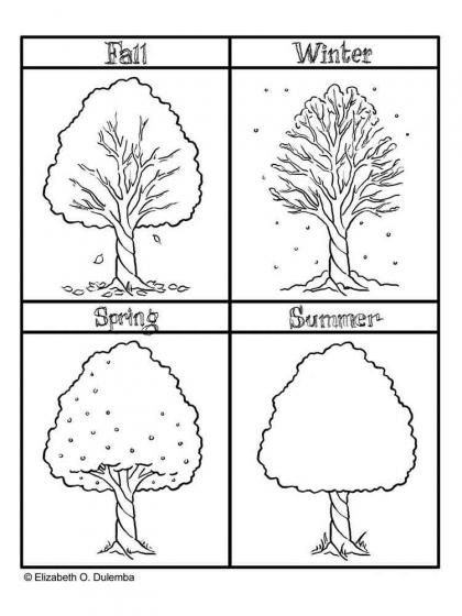 Jahreszeiten Ausmalbilder - Kostenlose Malvorlagen
