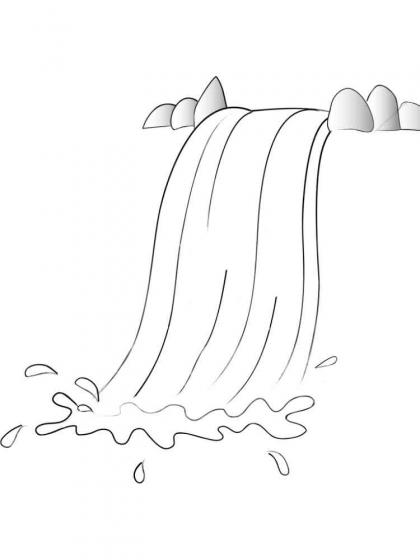 Wasserfall Ausmalbilder - Kostenlose Malvorlagen