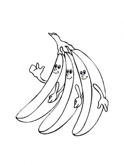 Ausmalbilder Banane - Malvorlagen Kostenlos zum Ausdrucken