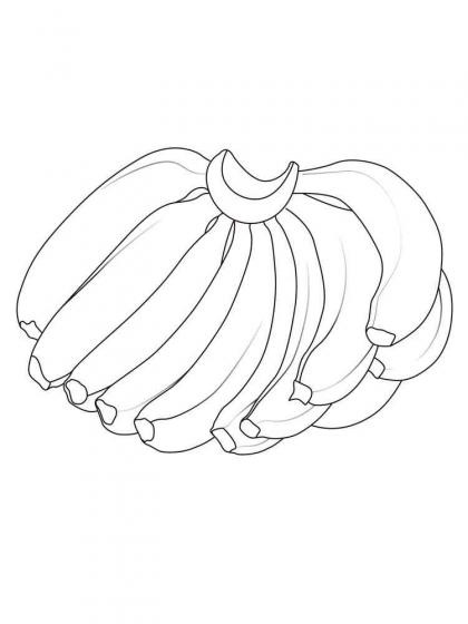 Ausmalbilder Banane - Malvorlagen Kostenlos zum Ausdrucken