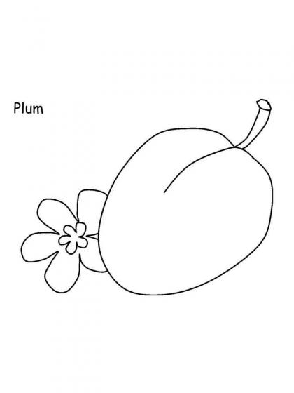 Ausmalbilder Pflaume - Malvorlagen Kostenlos zum Ausdrucken