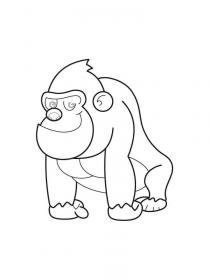 Ausmalbilder Gorilla - Kostenloses Drucken