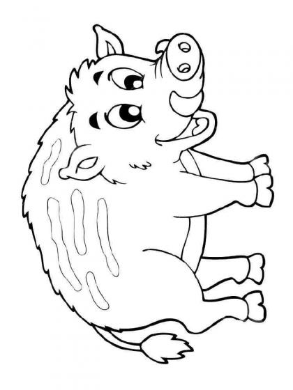 Ausmalbilder Wildschwein - Kostenlose Malvorlagen