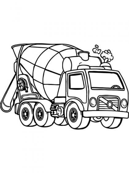 ausmalbilder betonmischer