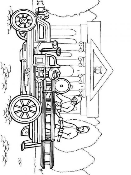 Ausmalbilder Feuerwehrauto - Malvorlagen Kostenlos zum Ausdrucken