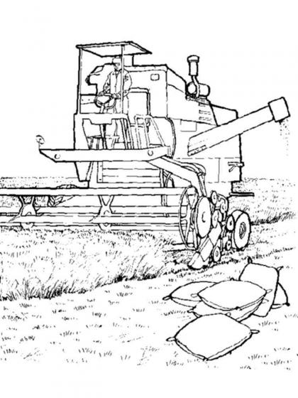ausmalbilder mähdrescher