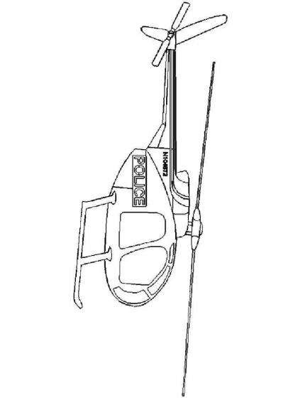 Ausmalbilder Polizeihubschrauber - Malvorlagen Kostenlos zum Ausdrucken