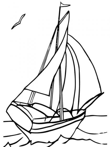 ausmalbilder segelboot