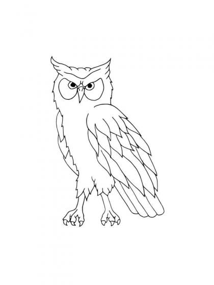 Ausmalbilder Uhu - Malvorlagen Kostenlos zum Ausdrucken