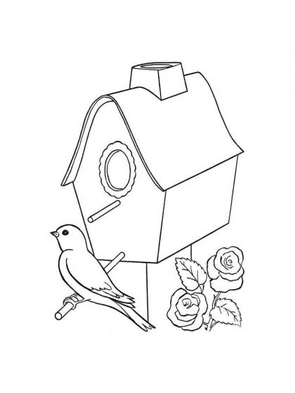 Ausmalbilder Vogelhaus - Malvorlagen Kostenlos zum Ausdrucken